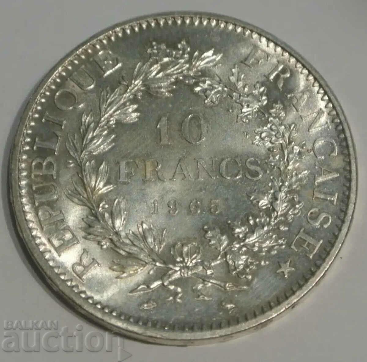 Γαλλία 10 φράγκα ασήμι 1965