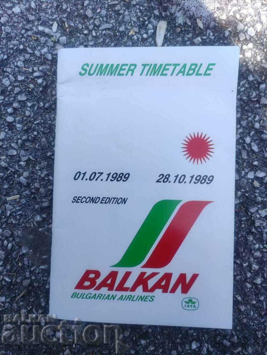 Schedule Balkan 01.07.1989 - 28.10.1989