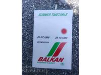 Schedule Balkan 01.07.1989 - 28.10.1989