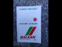 Schedule Balkan 25.03.1990 - 27.10.1990