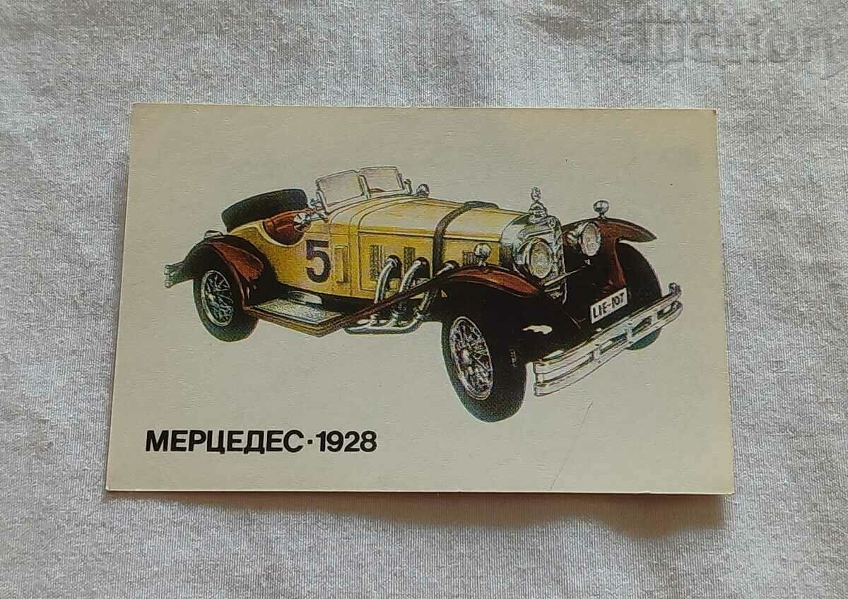 MAȘIN RETRO MERCEDES -CALENDAR 1928 1990