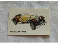 RETRO CAR MERCEDES -1928 CALENDAR 1990