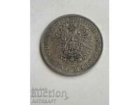 silver coin 5 marks Germany 1876 A Wilhelm Prussia