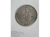 сребърна монета 5 марки Германия 1875 Лудвиг Bayern сребро