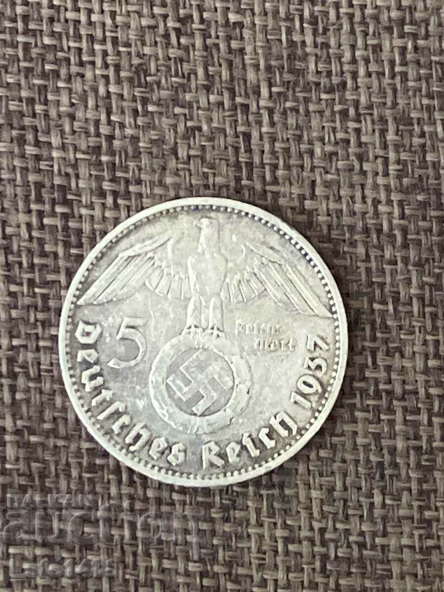 5 Reichsmarks 1937 D