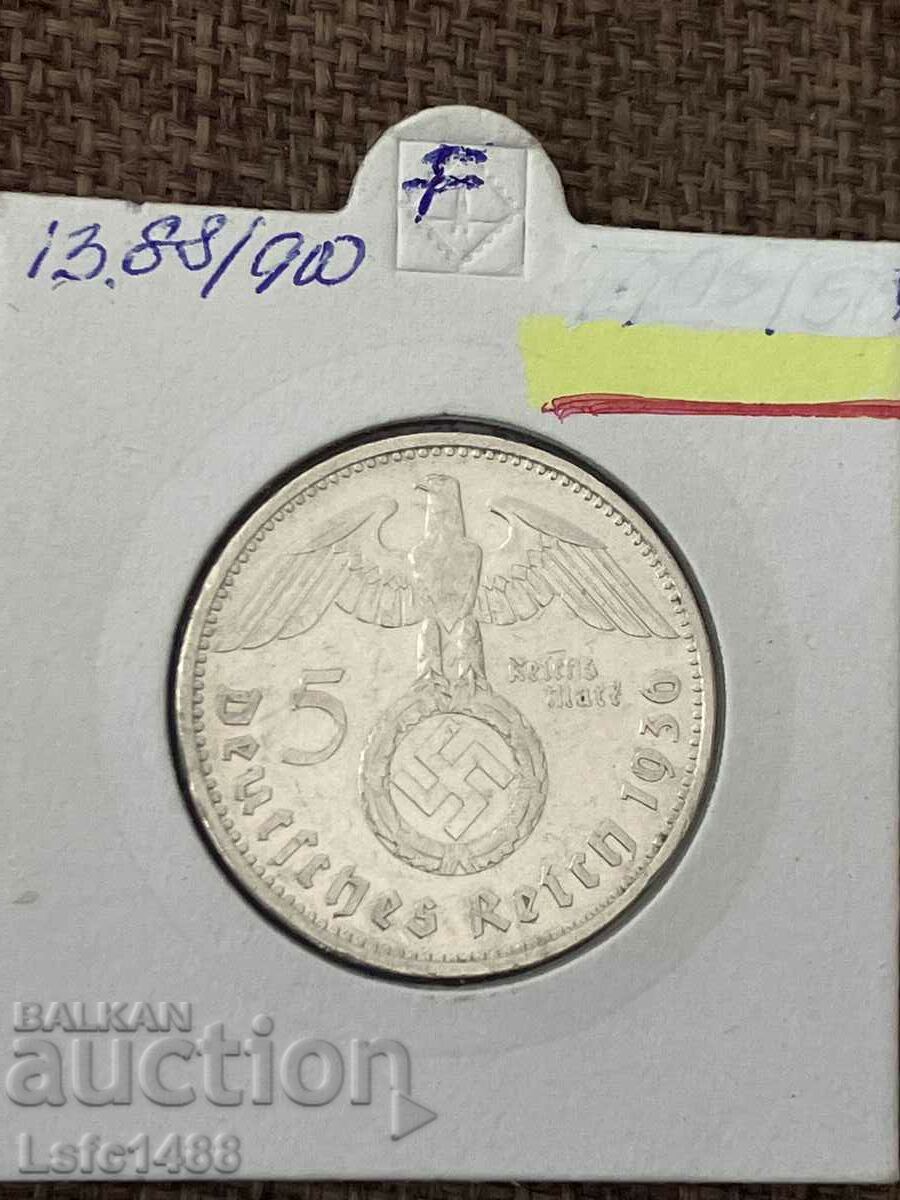 5 Reichsmarks 1936 F