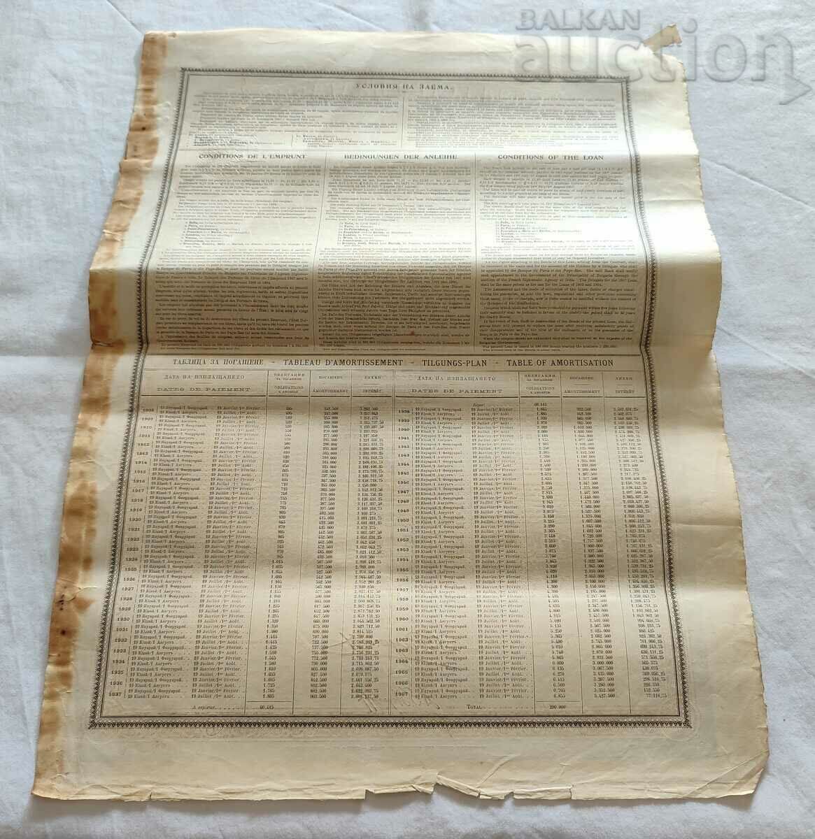 Delivery of BOND 1907 500 GOLD METALLIC LEVA 4.5% No. 276045 Delivery of BOND 1907 500 GOLD METALLIC LEVA 4.5% No. 276045