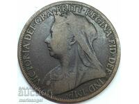 Marea Britanie 1 penny 1899 Victoria 30mm - bronz