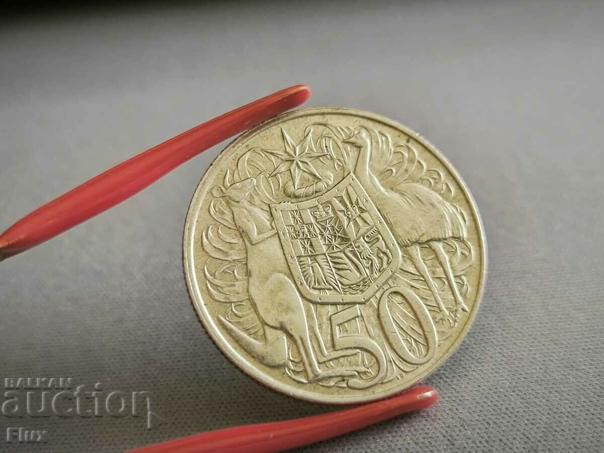 Сребърна монета - Австралия - 50 цента | 1966г.