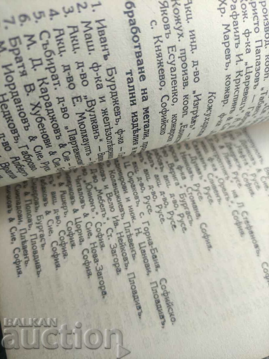 Directory of exporters, importers, industrialists, legations... with price 300.00 BGN | € 153.39 Directory of exporters, importers, industrialists, legations... with price 300.00 BGN | € 153.39