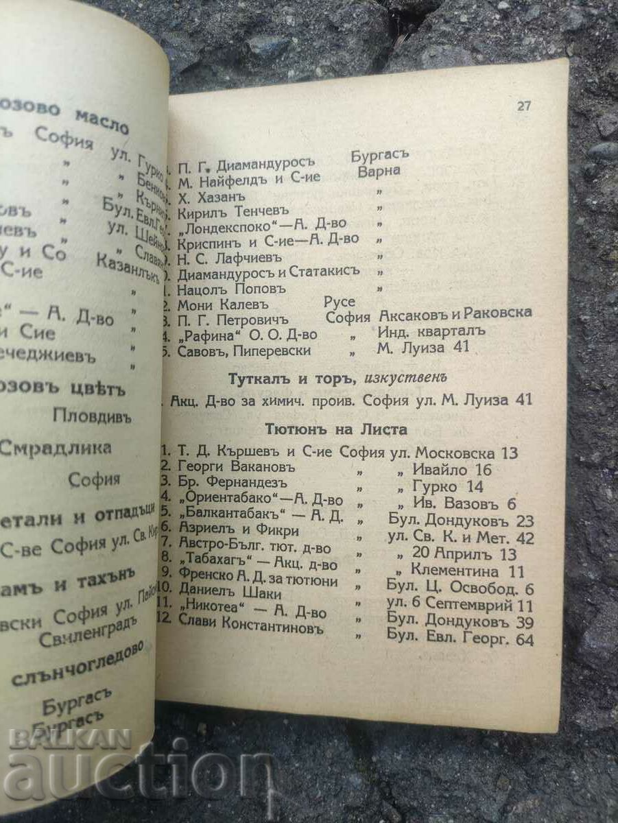 Delivery of Directory of exporters, importers, industrialists, legations... Delivery of Directory of exporters, importers, industrialists, legations...