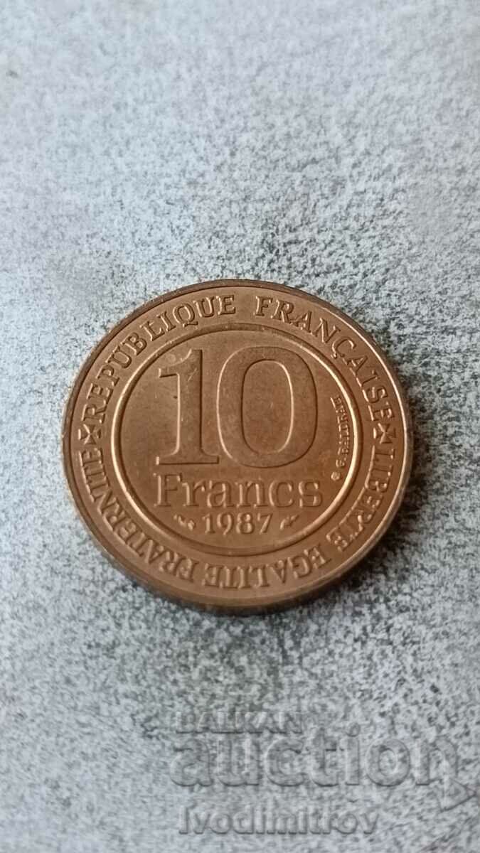 Γαλλία 10 Φράγκα 1987 Χιλιετία της δυναστείας των Καπετιανών