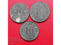 Germania-lot 3x10 pfennig 1920 și 2 buc. din 1921