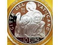 10 € 2008 Βατικανό Βενέδικτος XVI UNC ΑΠΟΔΕΙΞΗ ασήμι