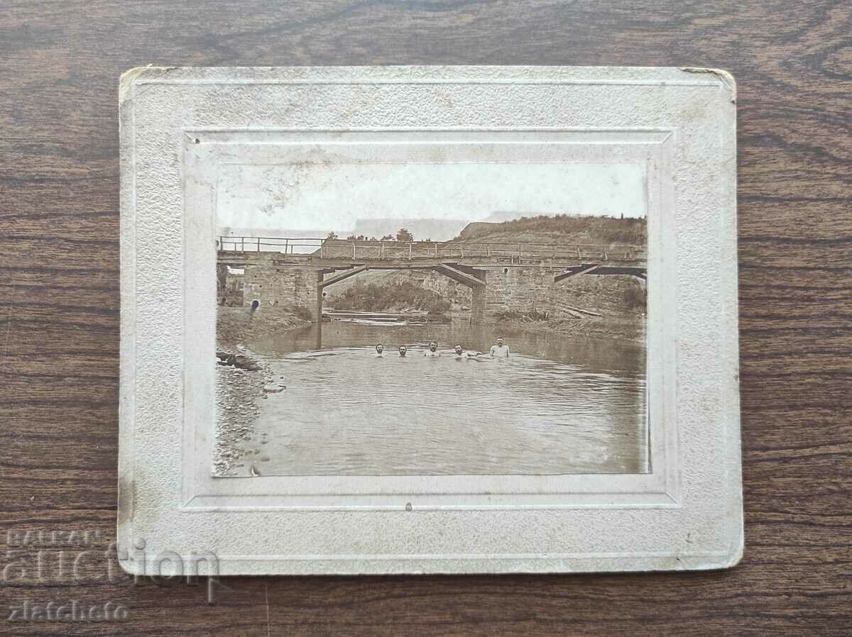 Old photo cardboard Kingdom of Bulgaria - Bridge, river with price 20.00 BGN | € 10.23 Old photo cardboard Kingdom of Bulgaria - Bridge, river with price 20.00 BGN | € 10.23