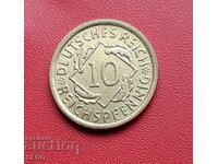 Germany-10 Pfennig 1932 E-Muldenhüten-ext. preserved