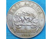 1 Shilling 1948 East Africa Low Silver