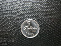 Fiji 5 cents 1990