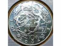 Сан Марино 10 евро 2004 Олимп. игри PROOF UNC 34 mm сребро