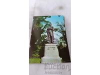 Postcard Burgas Monument to A.S. Pushkin 1974