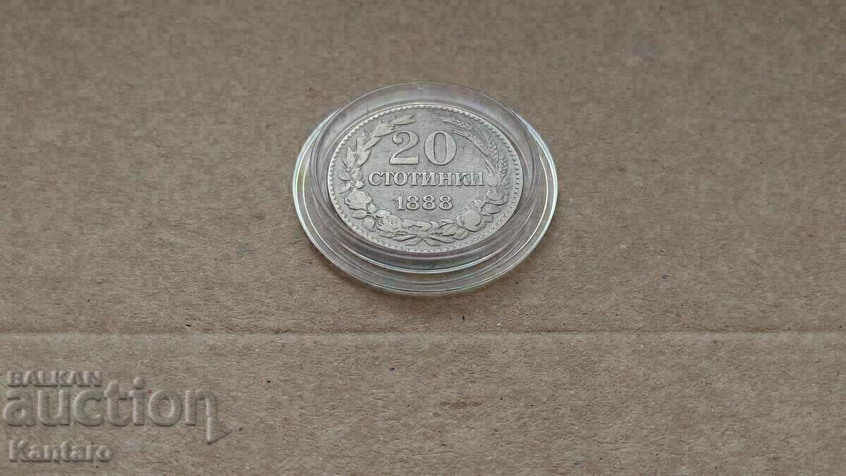 Monedă - BULGARIA - 20 de cenți - 1888