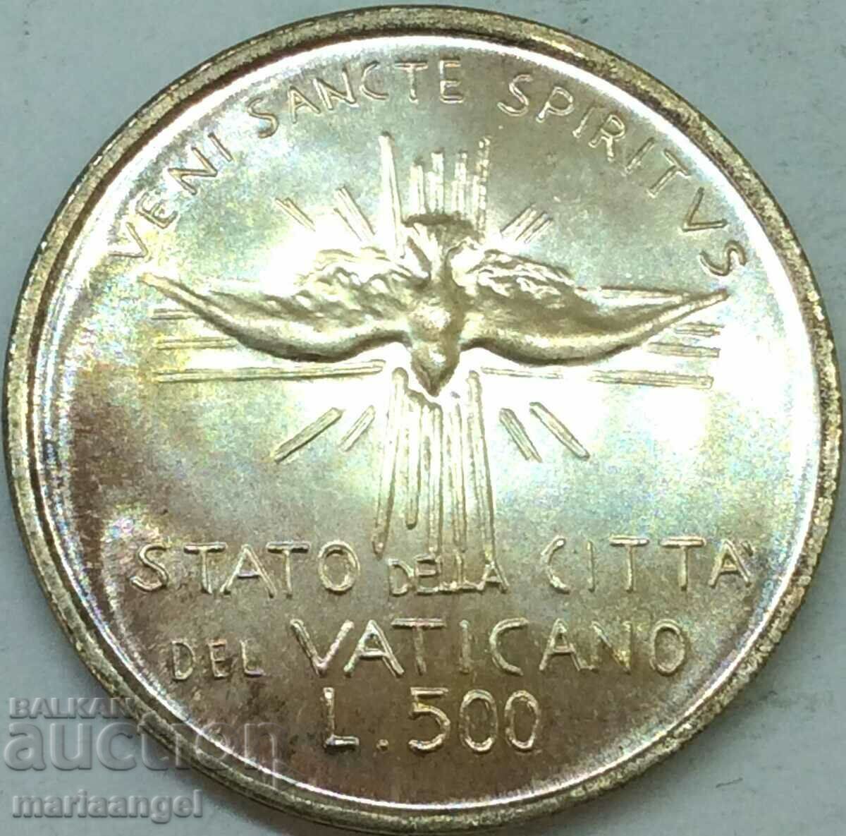 500 лири 1978 Ватикана Sede Vacante UNC Златна Патина