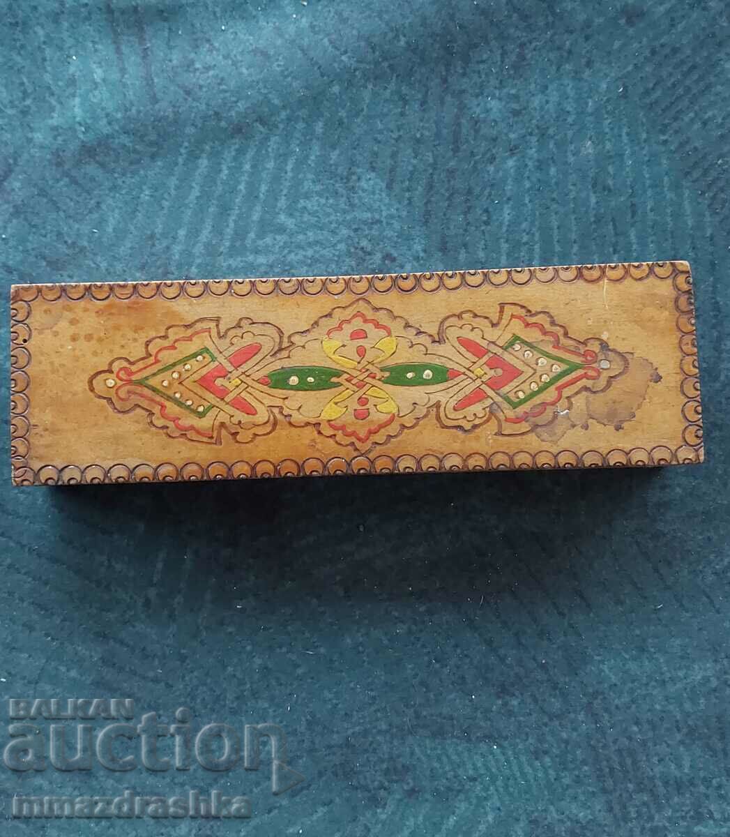 Pyrographed pencil case
