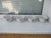 Lot of 4 pcs. porcelain soca cups
