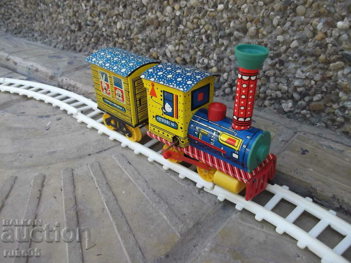 Locomotive with winding, wagon metal and rails working Soviet - 6 Locomotive with winding, wagon metal and rails working Soviet - 6