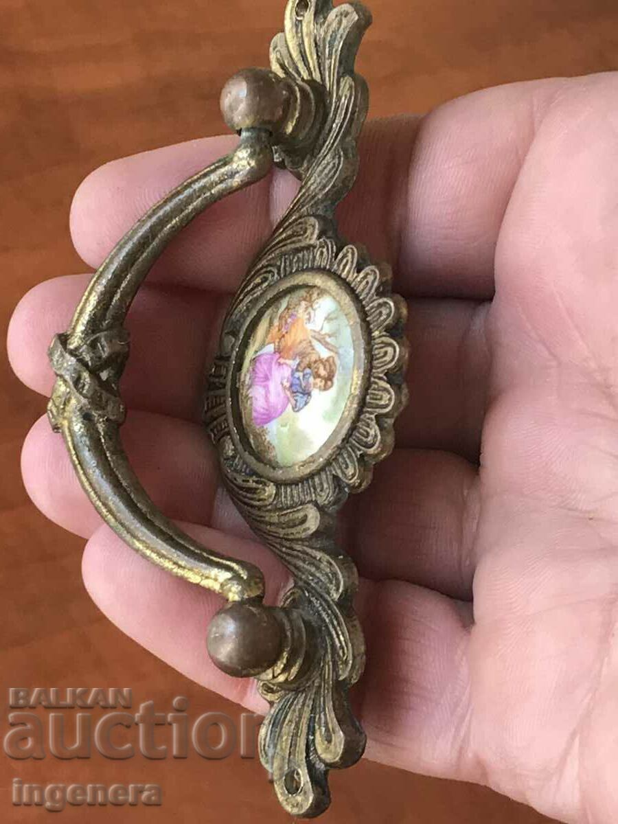 Auction  HANDLE FURNITURE HANDLES METAL PORCELAIN ANTIQUE