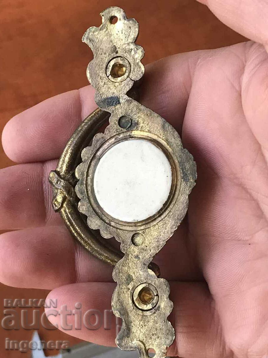 HANDLE FURNITURE HANDLES METAL PORCELAIN ANTIQUE - 5