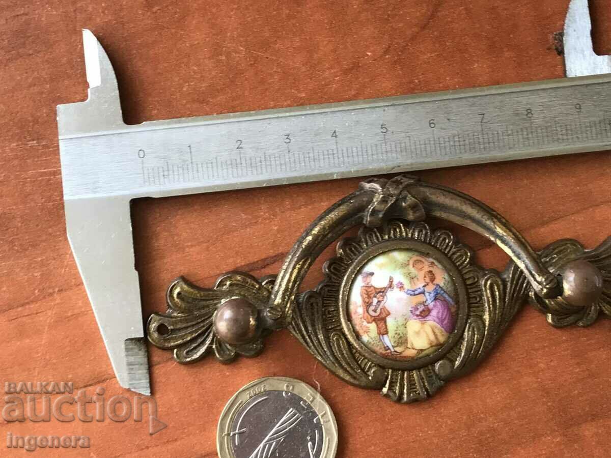 HANDLE FURNITURE HANDLES METAL PORCELAIN ANTIQUE - 5 HANDLE FURNITURE HANDLES METAL PORCELAIN ANTIQUE - 5