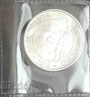 Άγιος Μαρίνος 500 λίρες 1974