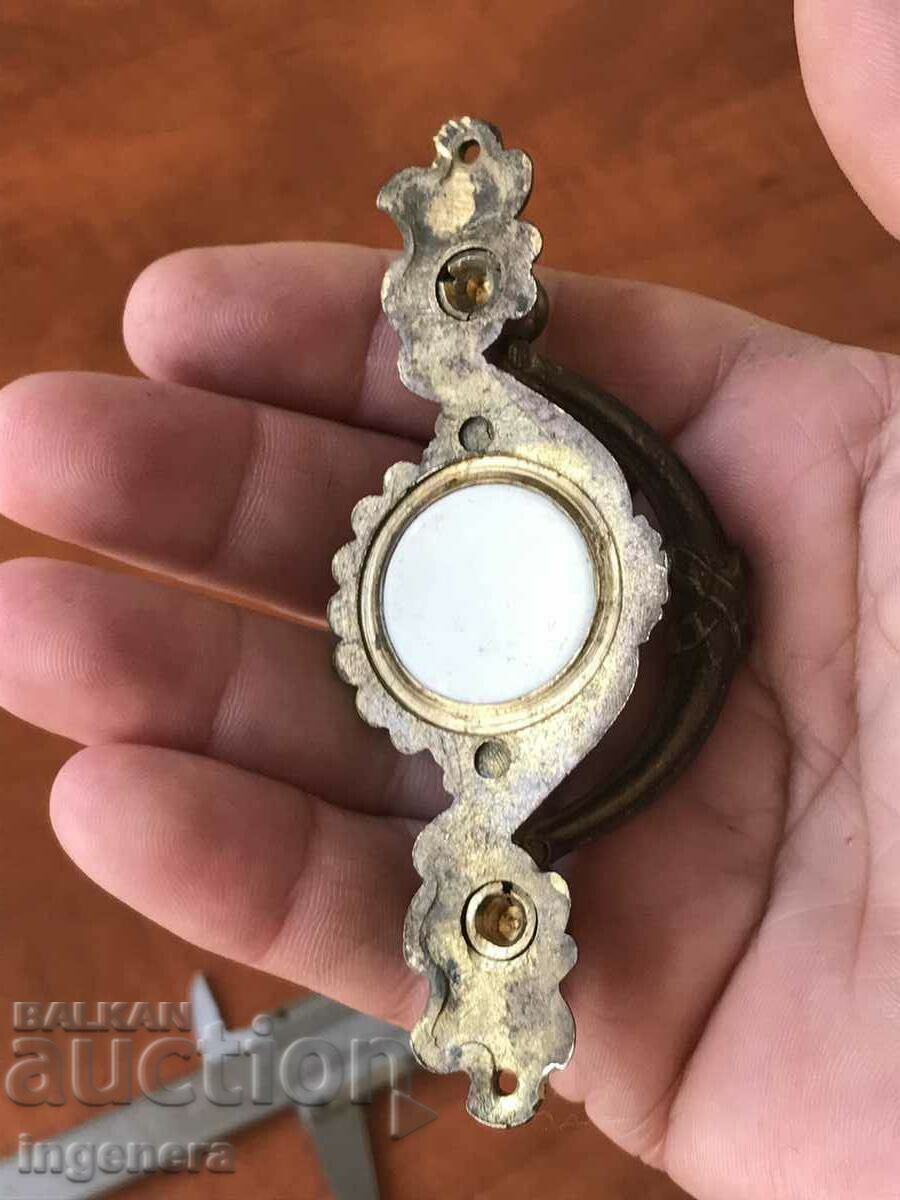 HANDLE FURNITURE HANDLES METAL PORCELAIN ANTIQUE - 5 HANDLE FURNITURE HANDLES METAL PORCELAIN ANTIQUE - 5