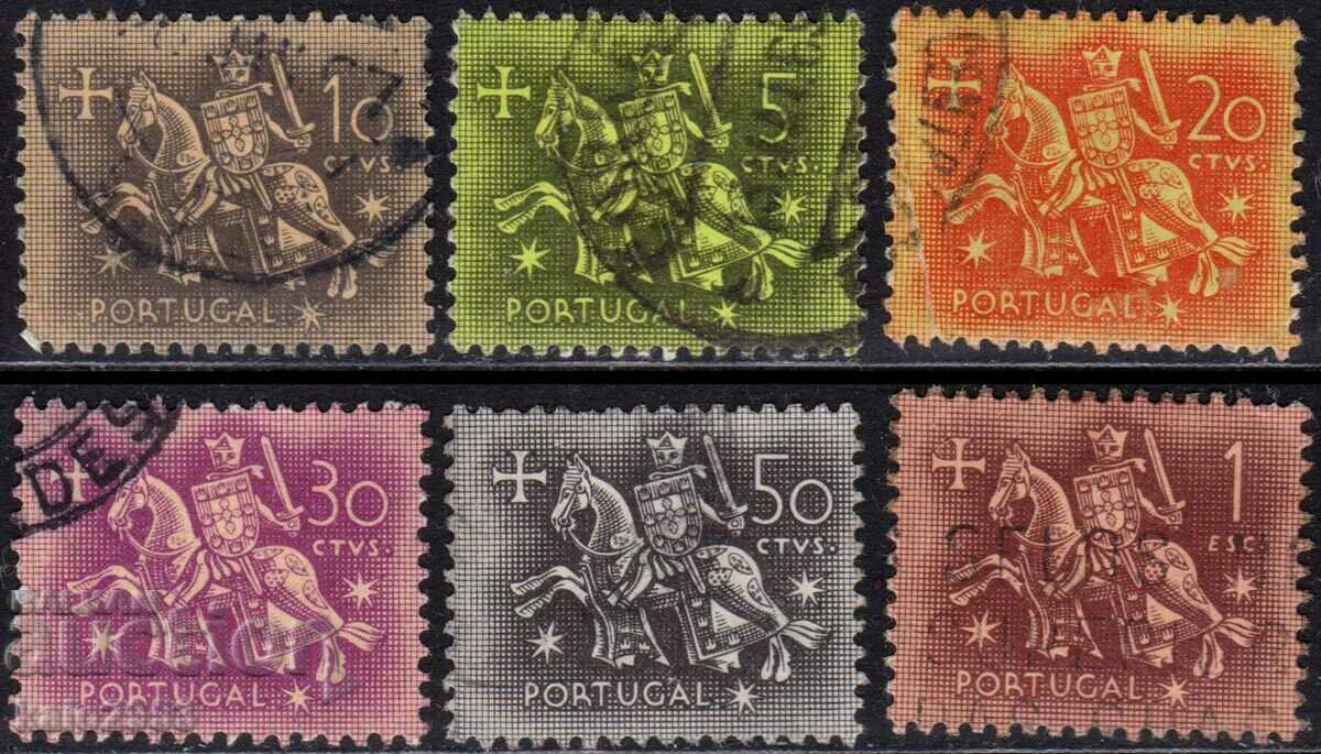 Португалия-1953-Редовни-лот Рицар,клеймо