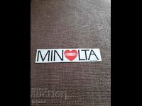 Old sticker, Minolta sticker