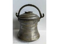 VERY RARE AUTHENTIC COPPER POT WITH LID MENCHE GUM HEALTHY