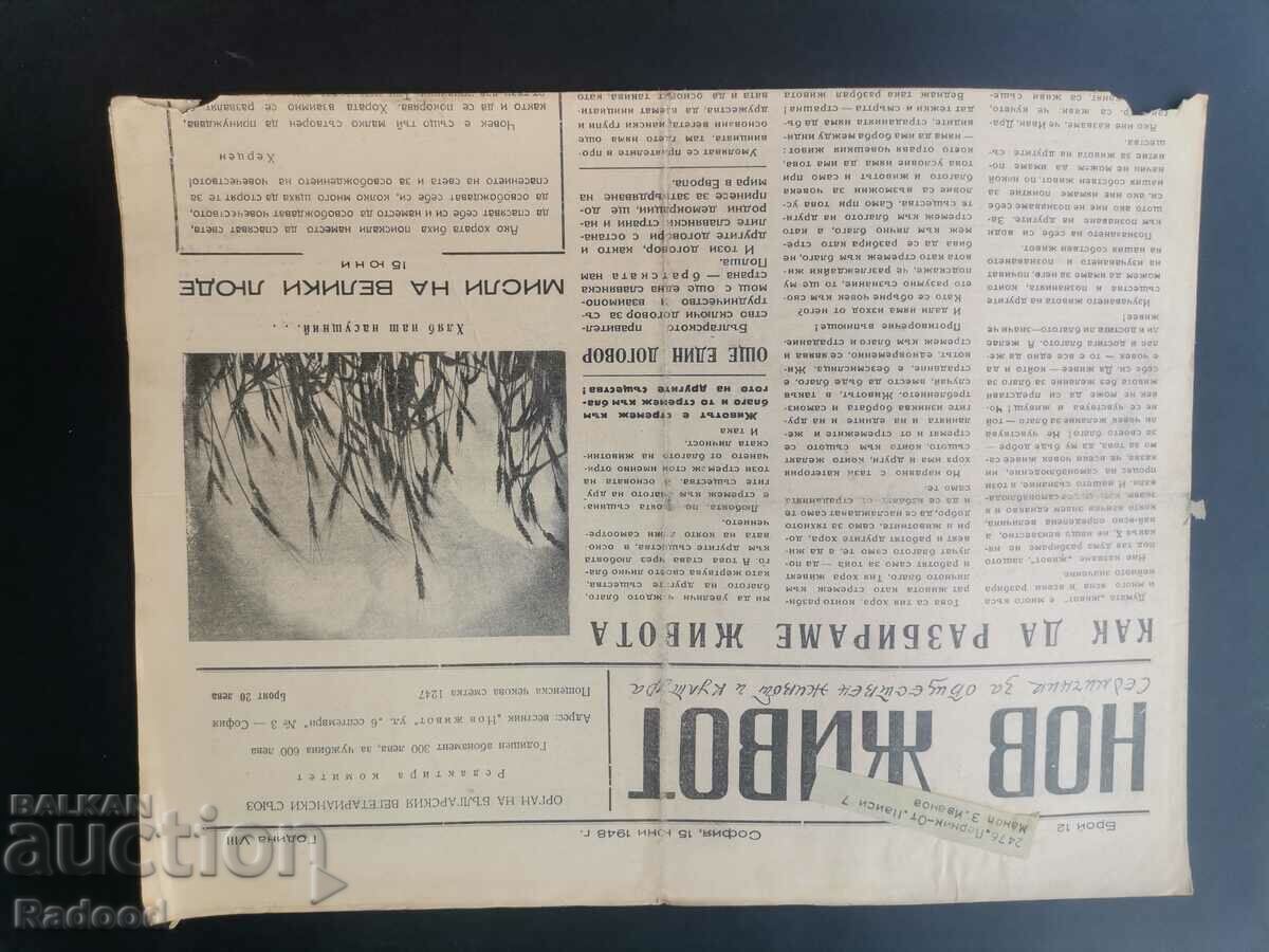 Newspaper New Life Issue 12/1948.
