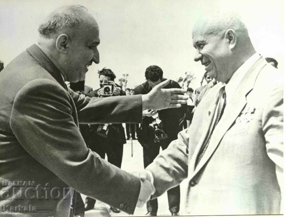 Nikita Hrușciov vizită oficială în Bulgaria cu Todor Jivkov
