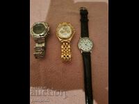 3 pieces Men's watch, MANUAL, lot of 3 pieces. BZC