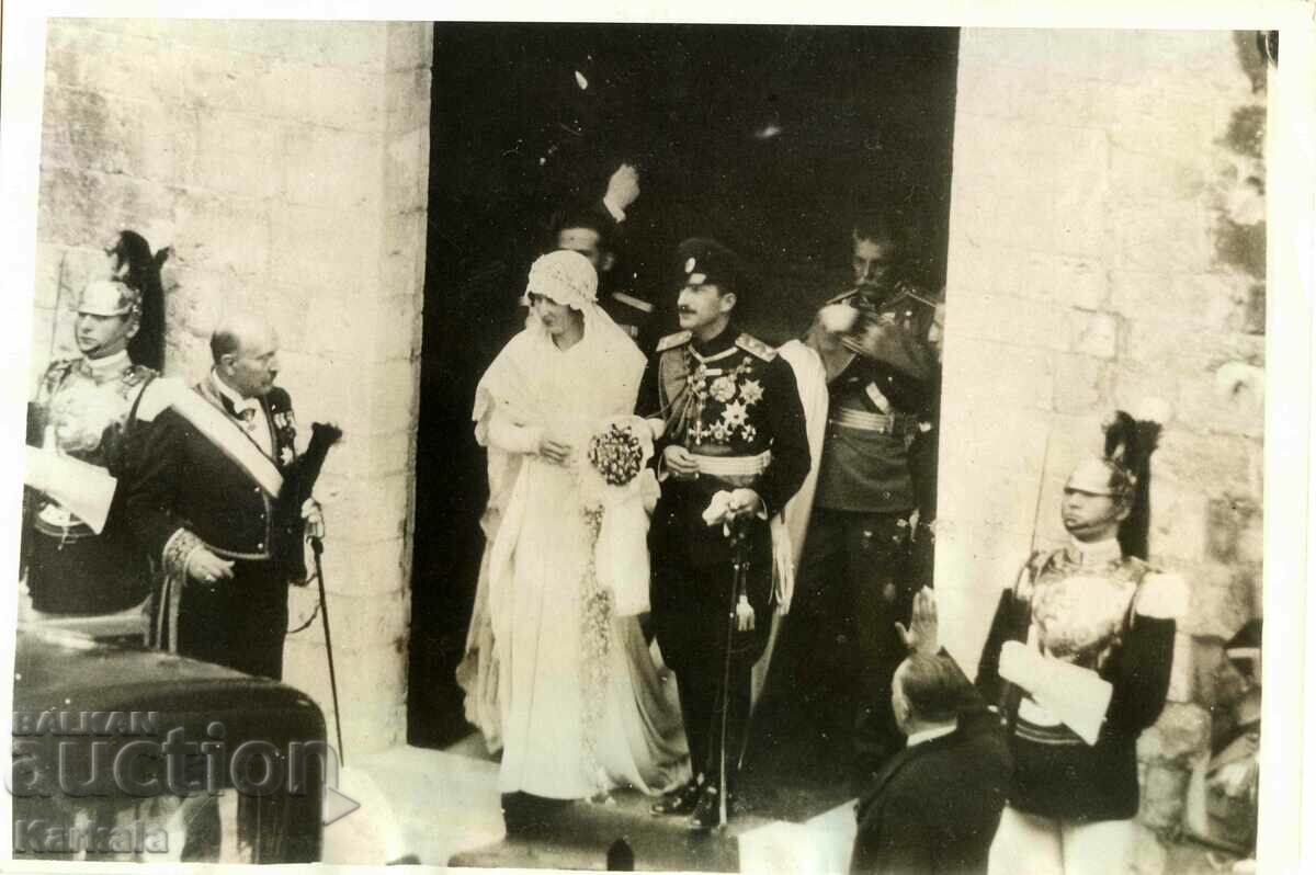 Original photo from the wedding of Tsar Boris and Joanna in Assisi