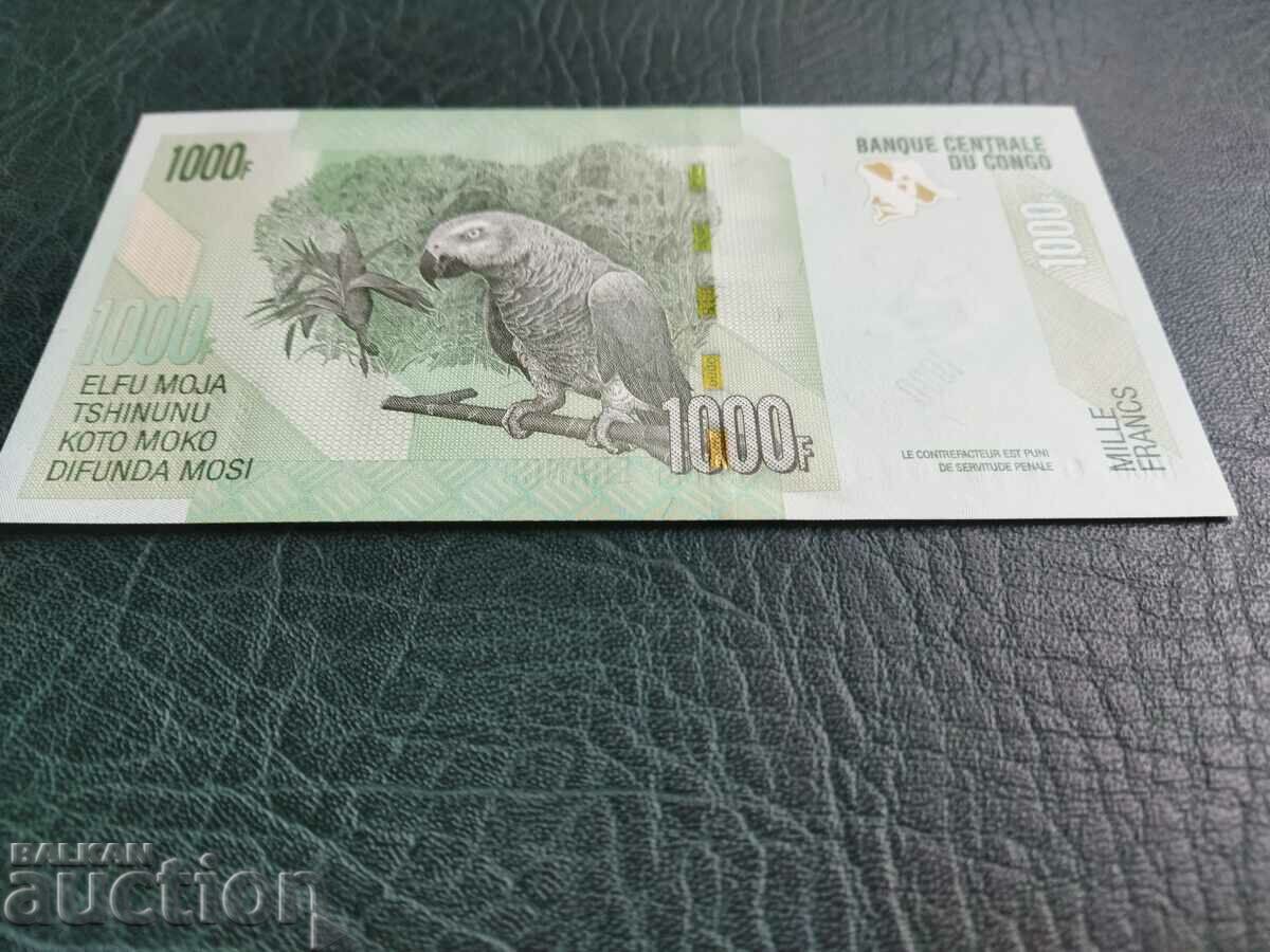 Congo banknote 1000 francs from 2020. UNC, new with price 6.00 BGN | € 3.07 Congo banknote 1000 francs from 2020. UNC, new with price 6.00 BGN | € 3.07