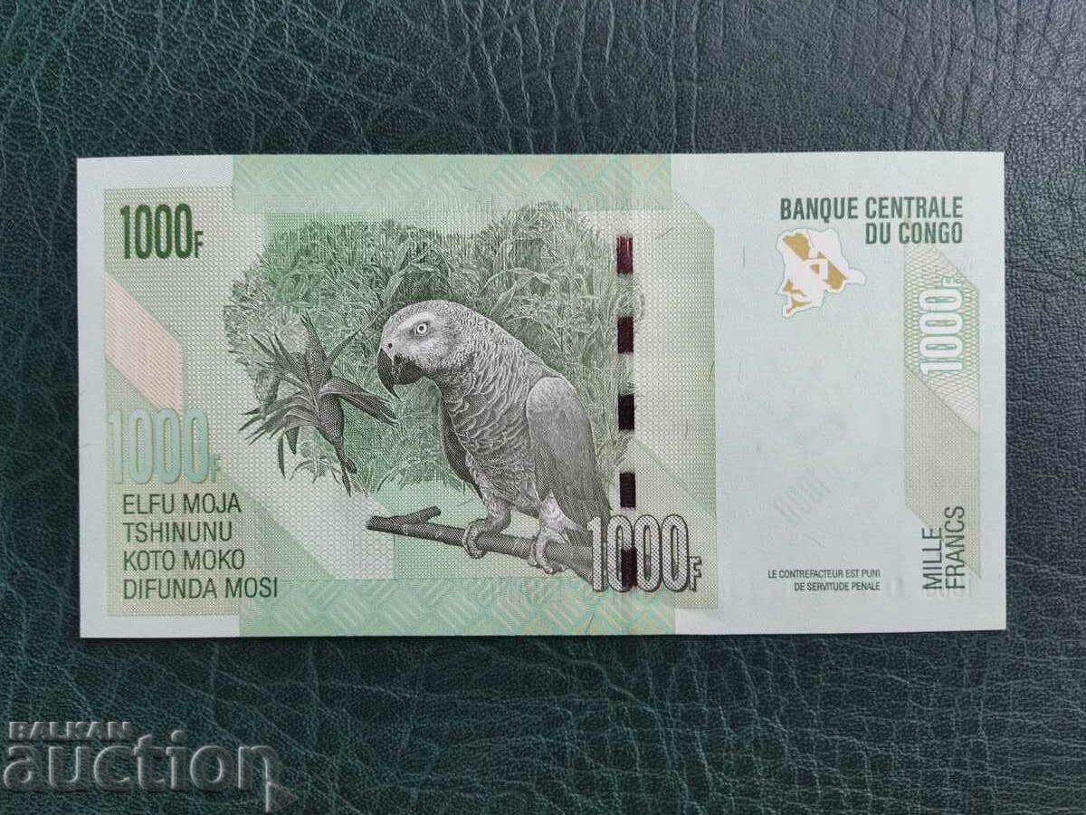 Bancnota Congo 1000 de franci din 2020. UNC, nou