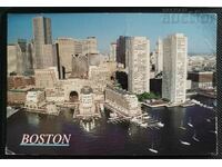 USA Postcard & THE HARBOR SKYLINE Boston, Massac...