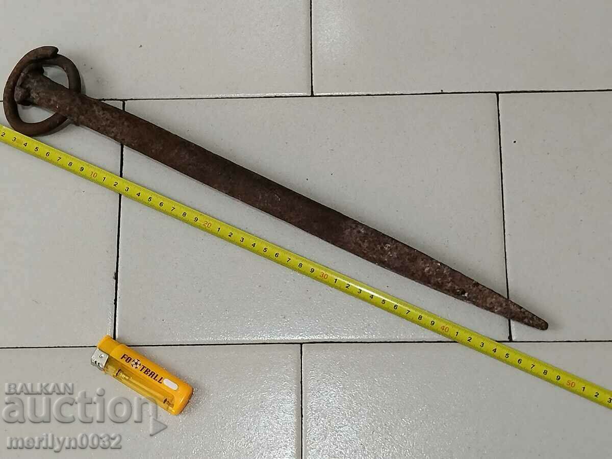 Old horseshoe, huge nail, wrought iron with price 45.00 BGN | € 23.01 Old horseshoe, huge nail, wrought iron with price 45.00 BGN | € 23.01