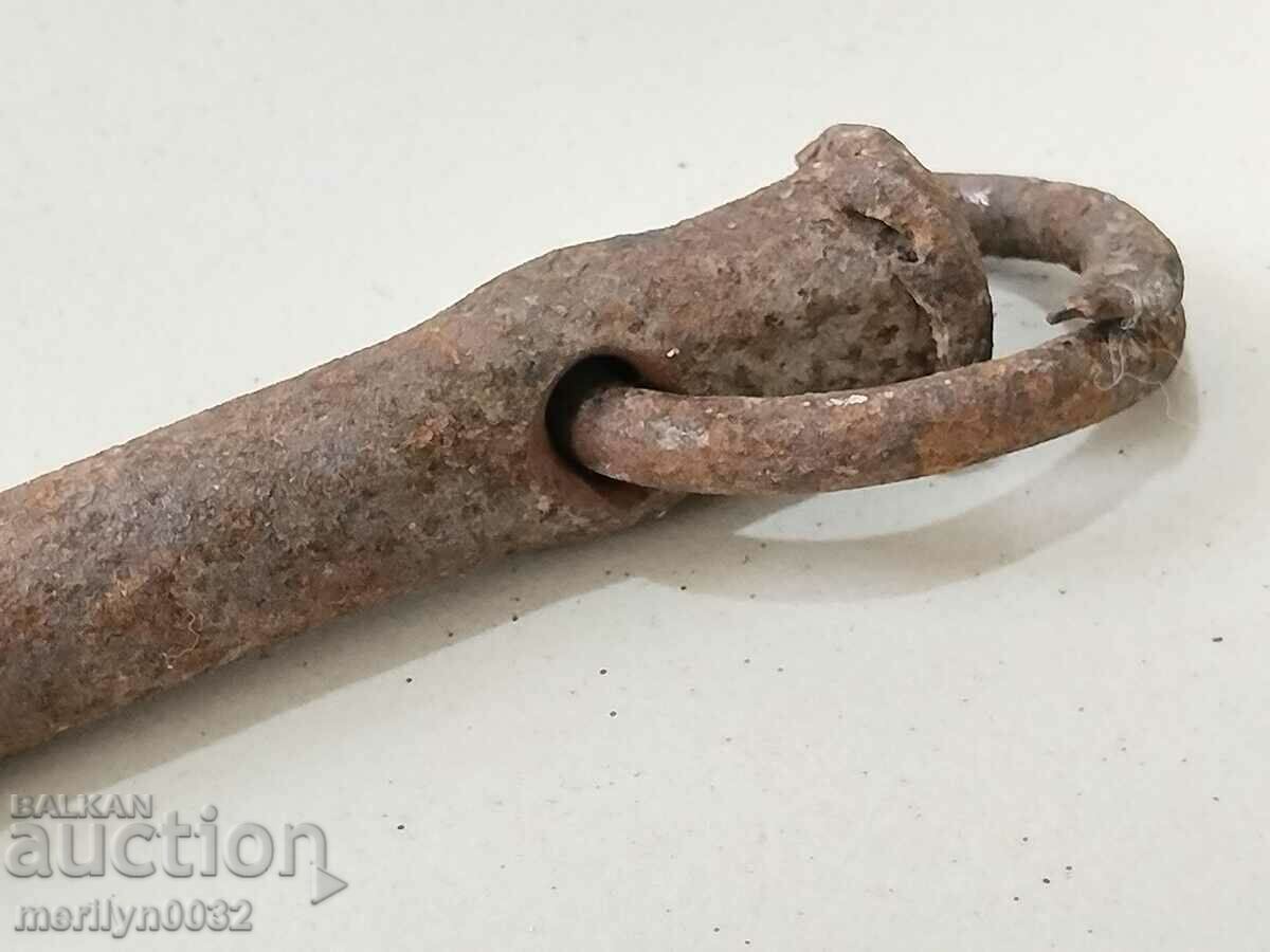 Old horseshoe, huge nail, wrought iron - 6 Old horseshoe, huge nail, wrought iron - 6