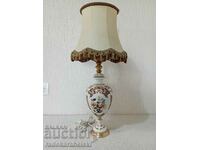 A large beautiful antique porcelain lamp
