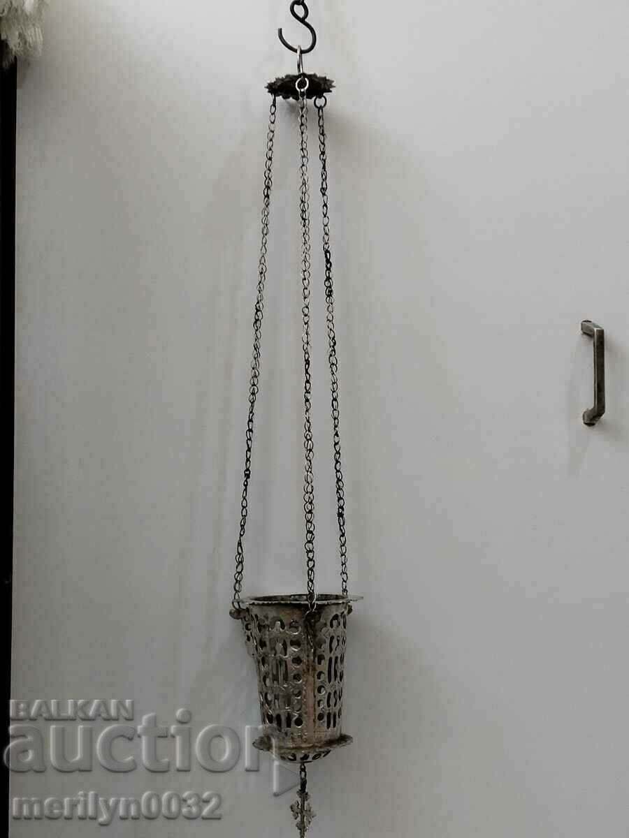 Renaissance silver lamp 19th century silver cross with price 544.00 BGN | € 278.14