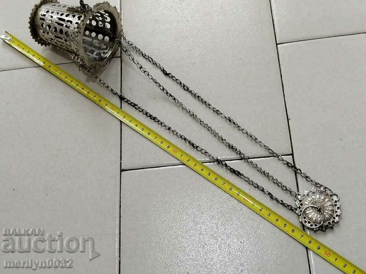 Delivery of Renaissance silver lamp 19th century silver cross