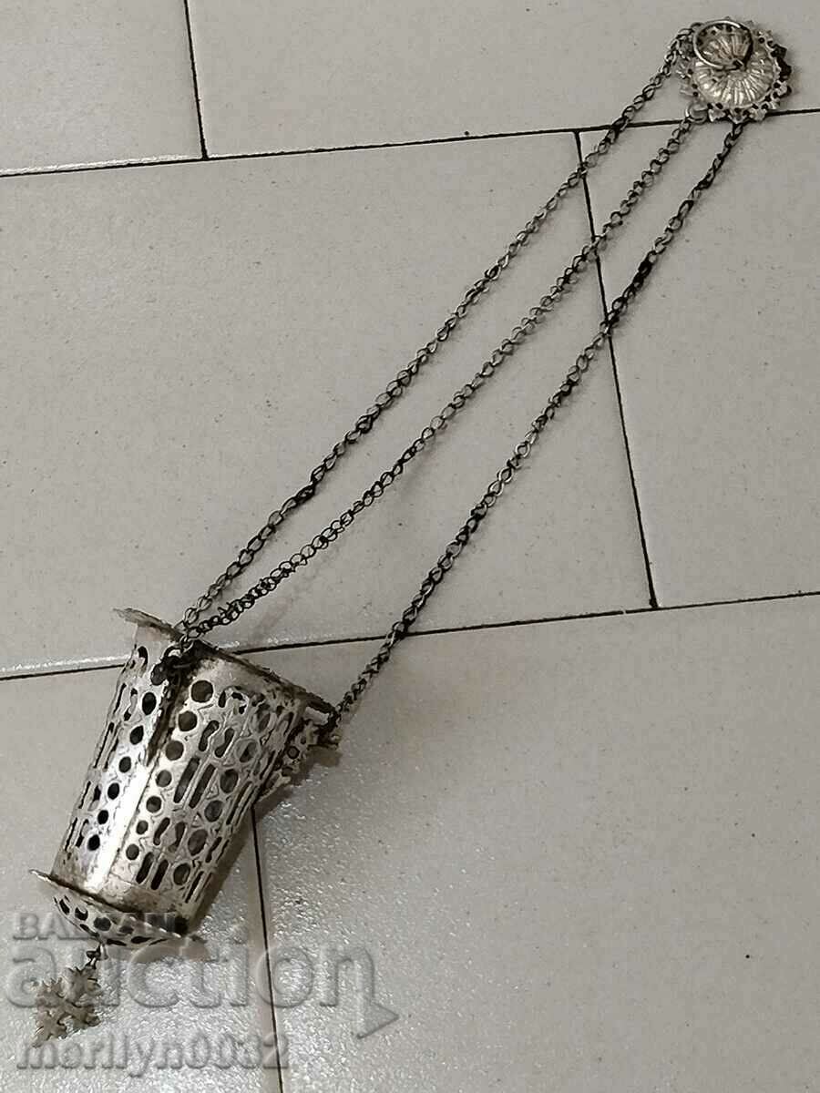 Lampa de argint renascentista cruce de argint din secolul al XIX-lea